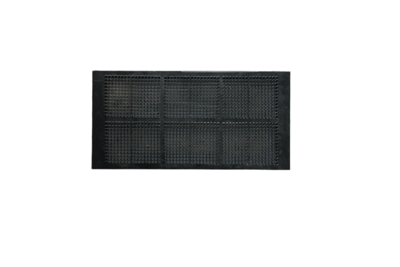 polyurethane anti clogging screen panel with rail mounting